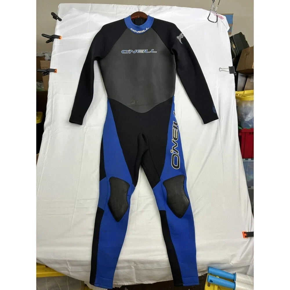 Vintage O'Neill Full Wetsuit Mens XL Black Blue Long Sleeve Back Zip USA Made